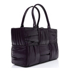 Foulard Intrecciato Pleated Medium Arco Tote Dark Mystic
