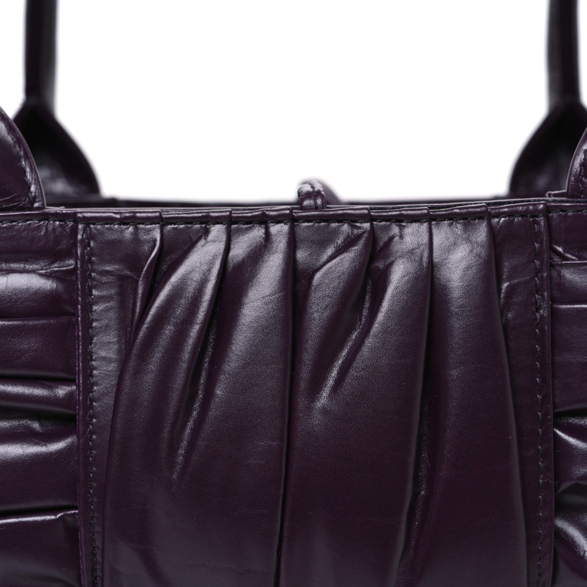 Foulard Intrecciato Pleated Medium Arco Tote Dark Mystic