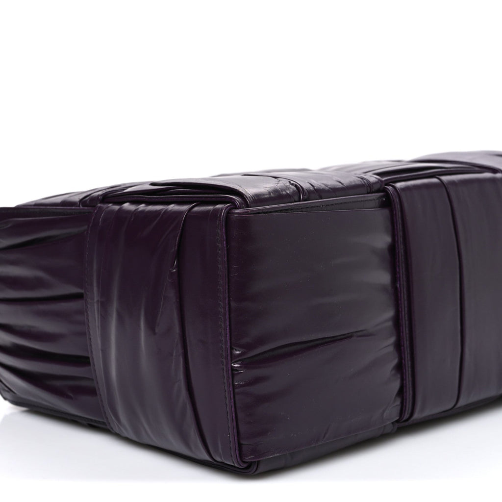 Foulard Intrecciato Pleated Medium Arco Tote Dark Mystic