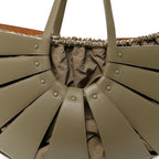 French Calfskin Large Shell Bag Taupe