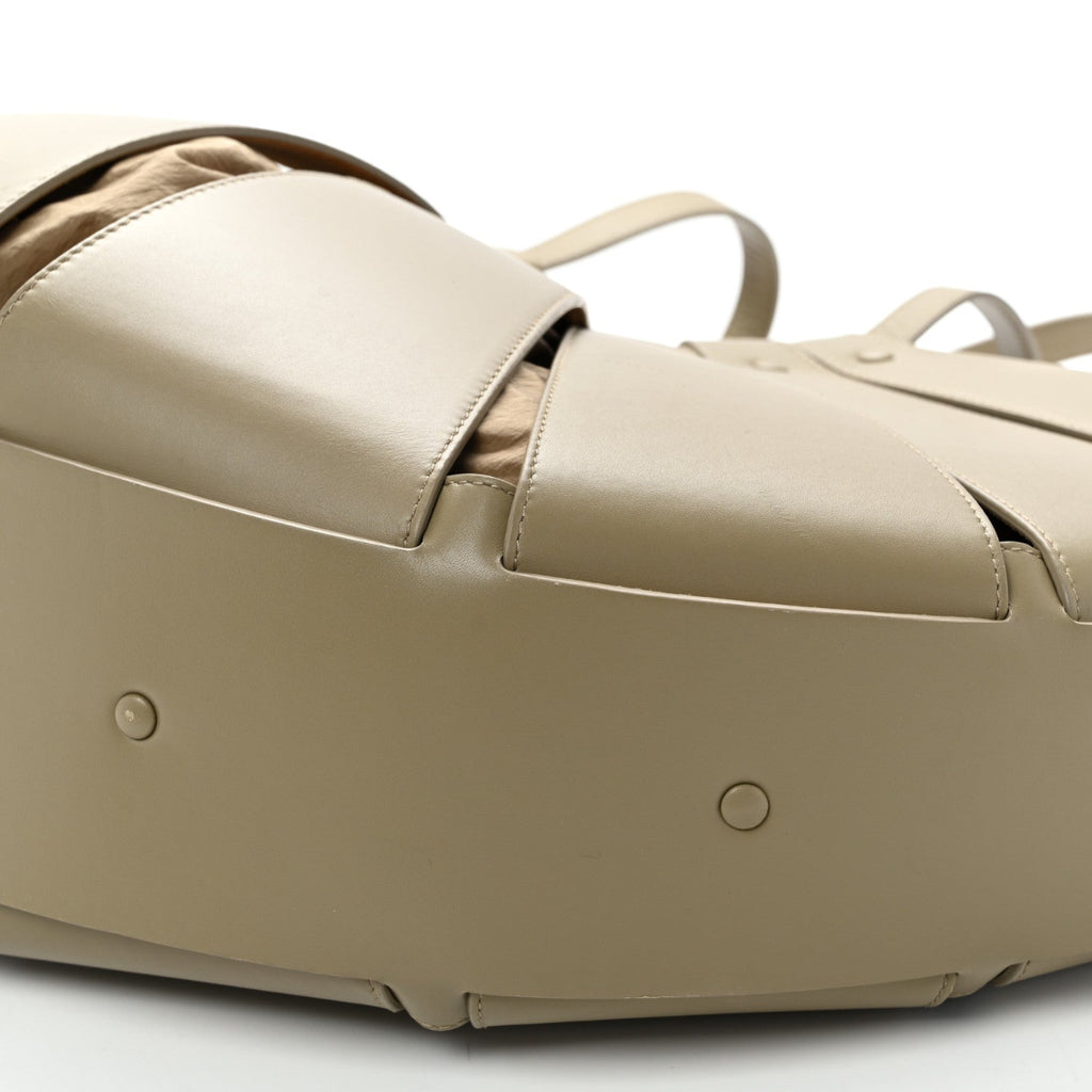 French Calfskin Large Shell Bag Taupe