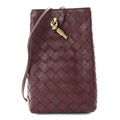 Nappa Intrecciato Andiamo Phone Pouch Barolo