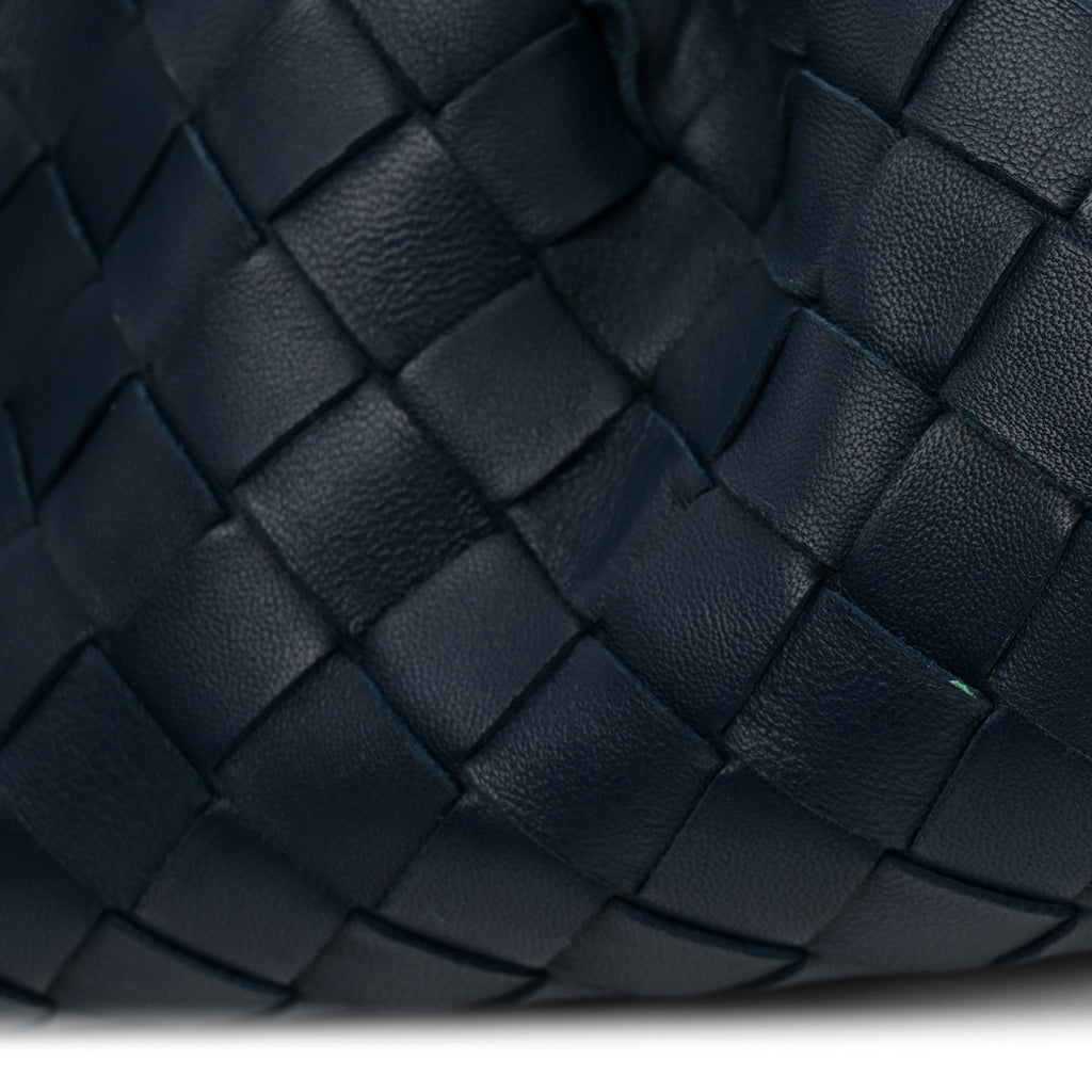 Nappa Intrecciato The Mini Pouch Deep Blue