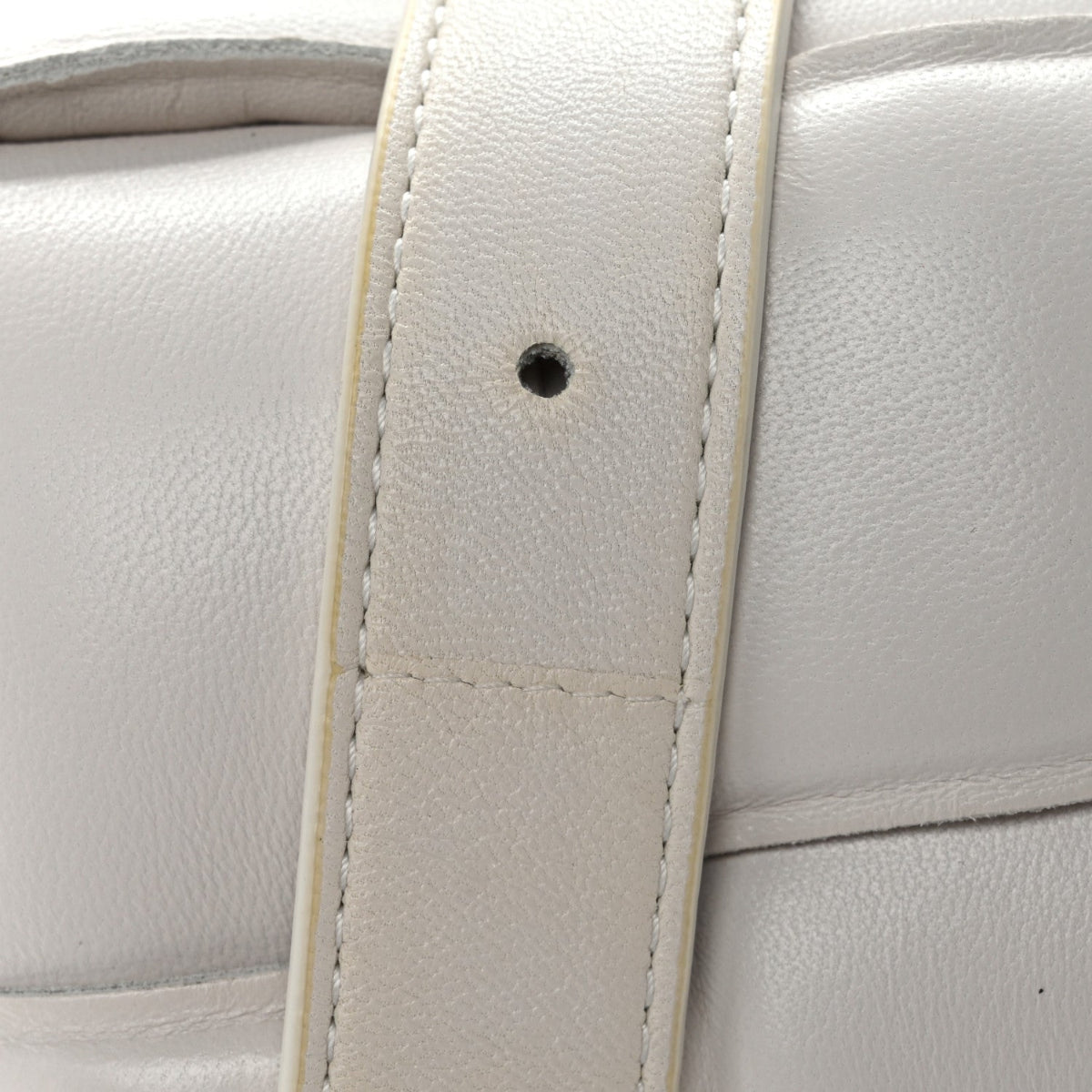 Nappa Maxi Intreccio Padded Cassette Crossbody Bag Chalk