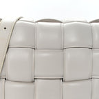 Nappa Maxi Intreccio Padded Cassette Crossbody Bag Chalk