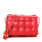 Nappa Maxi Intreccio Padded Cassette Crossbody Bag Firework