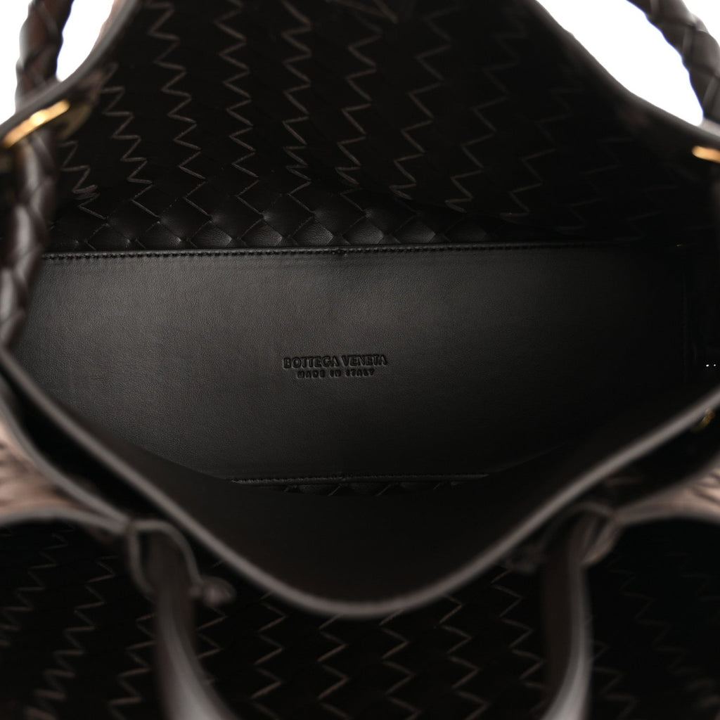 Suede Intrecciato Medium Andiamo Shoulder Bag Fondant