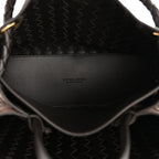 Suede Intrecciato Medium Andiamo Shoulder Bag Fondant