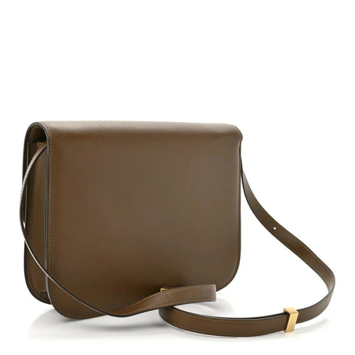 Box Calfskin Medium Classic Box Flap Bag Camel