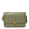 Box Calfskin Monogram Medium Solferino Satchel Light Sage
