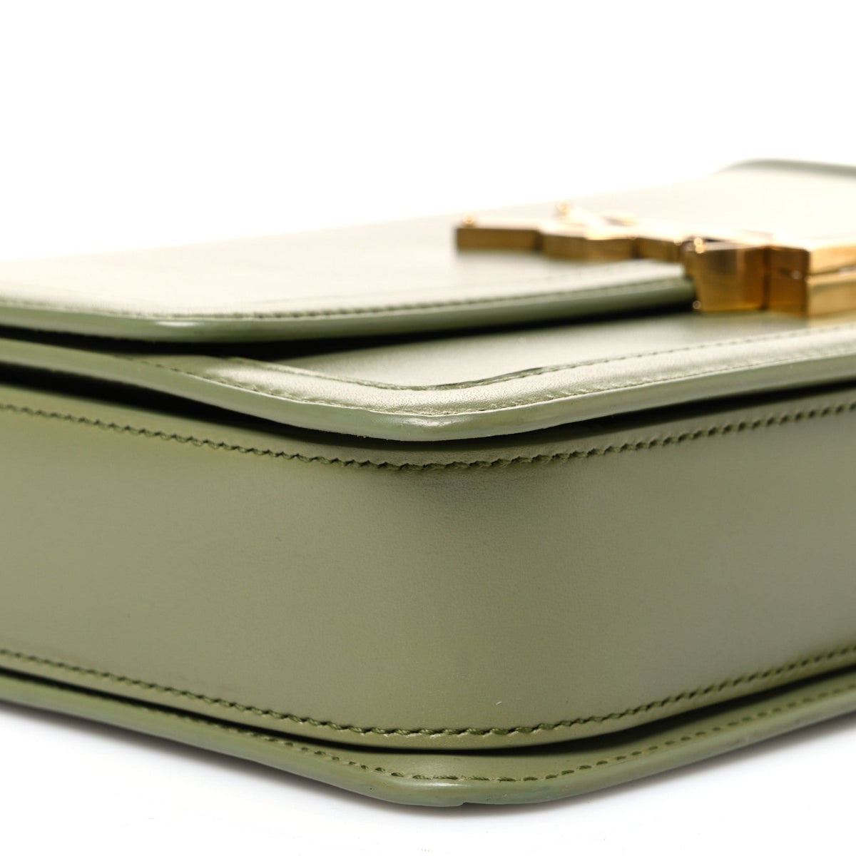 Box Calfskin Monogram Medium Solferino Satchel Light Sage