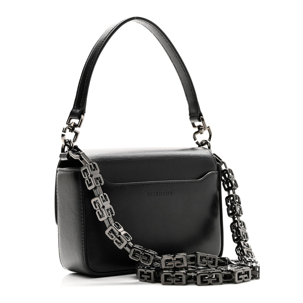 Box Calfskin Small 5G Cube Chain Shoulder Bag So Black