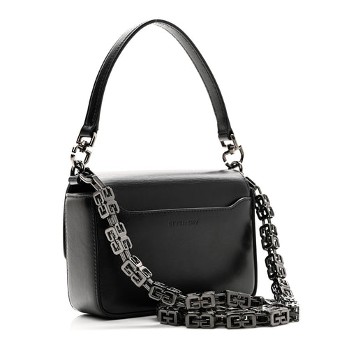 Box Calfskin Small 5G Cube Chain Shoulder Bag So Black