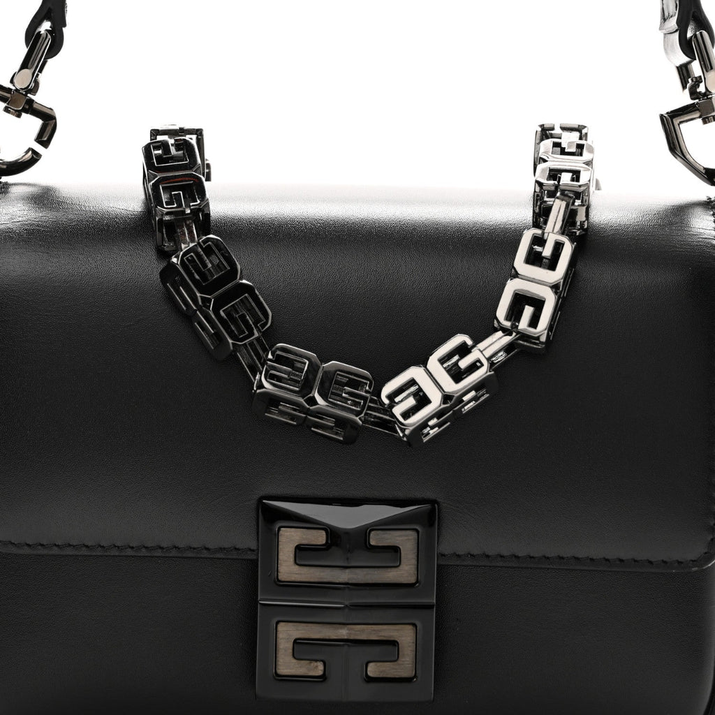 Box Calfskin Small 5G Cube Chain Shoulder Bag So Black