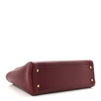 Calfskin Archetype Small Shopping Tote Dark Burgundy