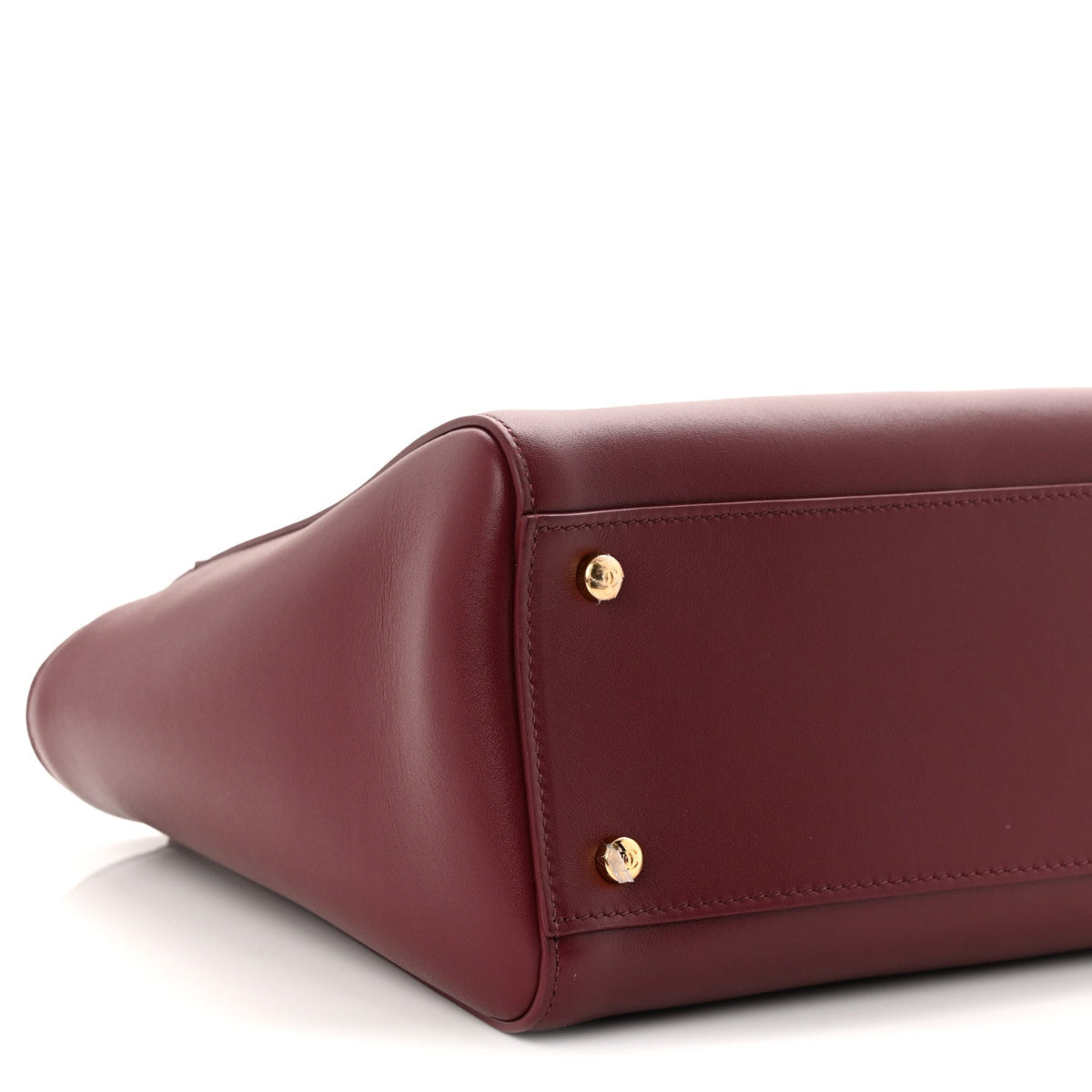 Calfskin Archetype Small Shopping Tote Dark Burgundy