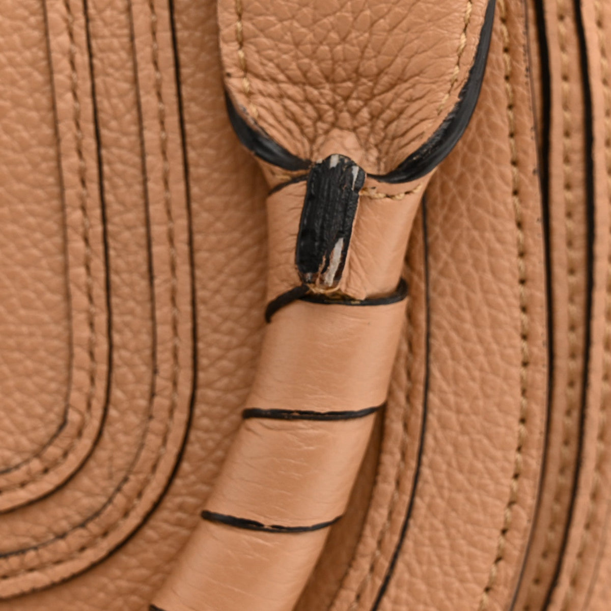 Calfskin Braided Medium Marcie Double Carry Light Tan