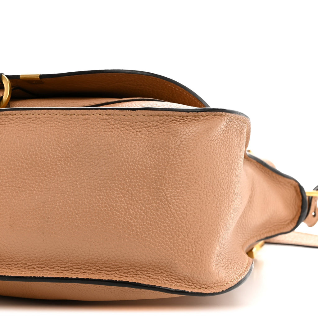 Calfskin Braided Medium Marcie Double Carry Light Tan