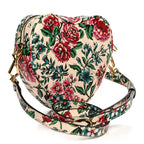 Calfskin Brit Roses Print Matelasse Diagonal Mini Interlocking G Heart Shoulder Bag Multicolor