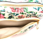 Calfskin Brit Roses Print Matelasse Diagonal Mini Interlocking G Heart Shoulder Bag Multicolor