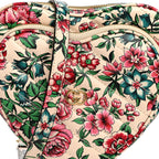Calfskin Brit Roses Print Matelasse Diagonal Mini Interlocking G Heart Shoulder Bag Multicolor