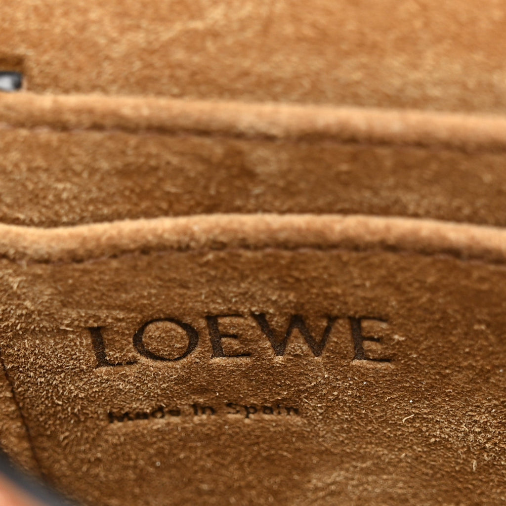 Calfskin Canvas Anagram Mini Gate Dual Bag Ecru Tan