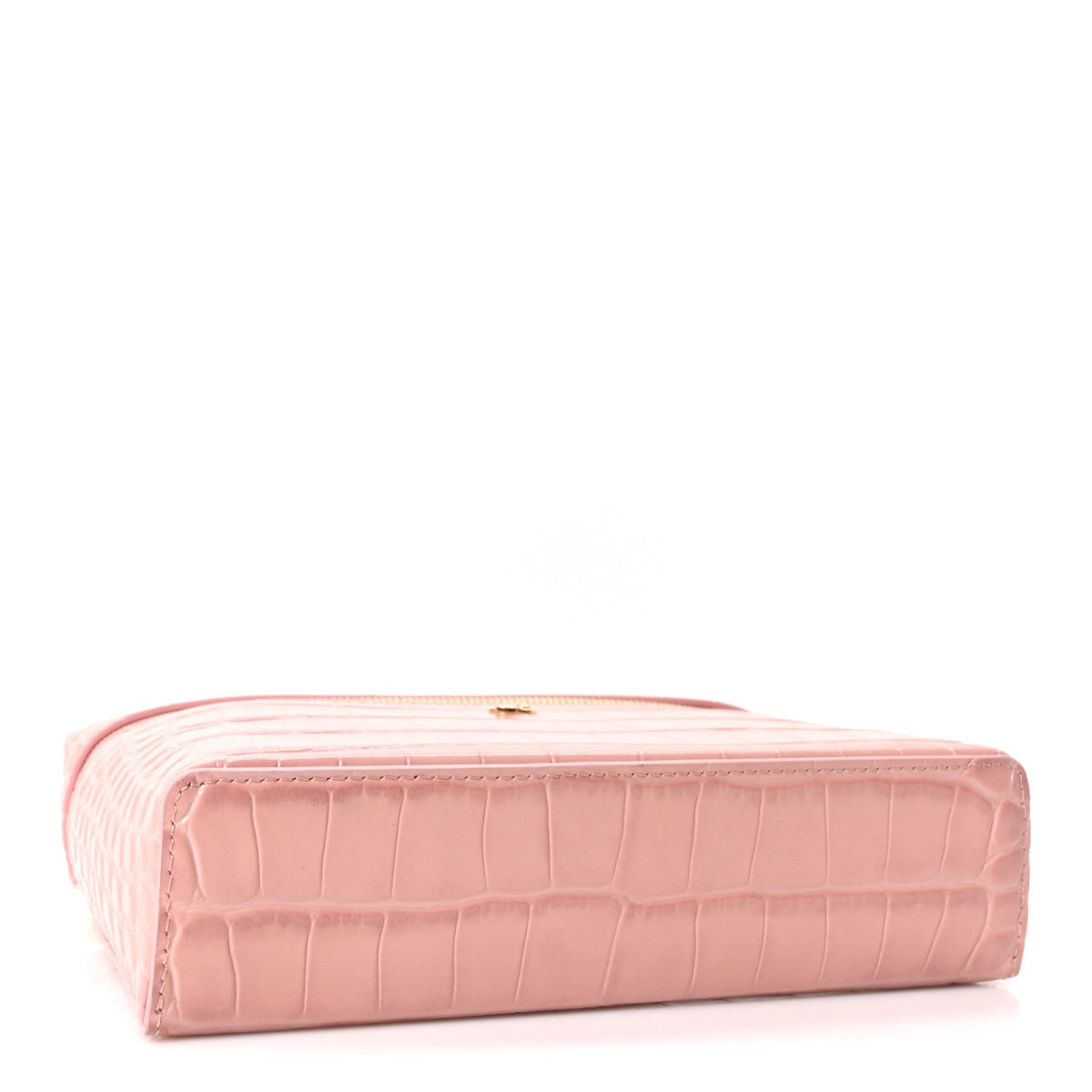 Calfskin Crocodile Embossed Crococo Exoticoco Vanity With Chain Light Pink