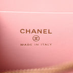 Calfskin Crocodile Embossed Crococo Exoticoco Vanity With Chain Light Pink