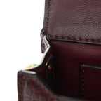 Calfskin Crocodile Embossed Eden Bag Eggplant