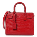 Calfskin Crocodile Embossed Nano Sac De Jour Red