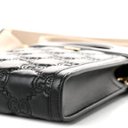 Calfskin GG Matelasse Mini Top Slip Handle Crossbody Bag Black Natural