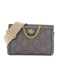 Calfskin GG Matelasse Small Slim Chain Shoulder Bag Dusty Grey Natural