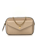 Calfskin GG Super Mini Debossed Chain Wallet Light Beige