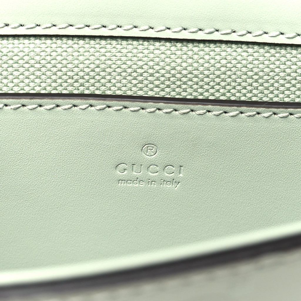 Calfskin GG Super Mini Shoulder Bag Pale Green