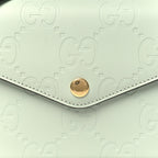 Calfskin GG Super Mini Shoulder Bag Pale Green