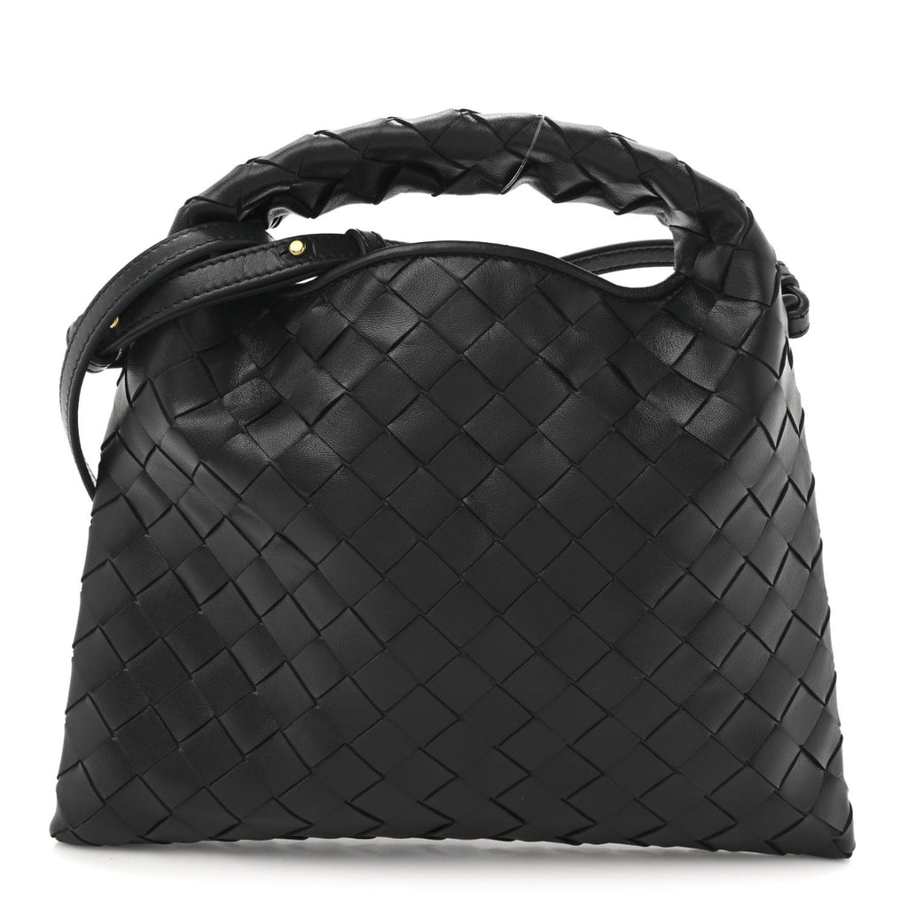 Calfskin Intrecciato Mini Hop Black