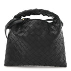 Calfskin Intrecciato Mini Hop Black