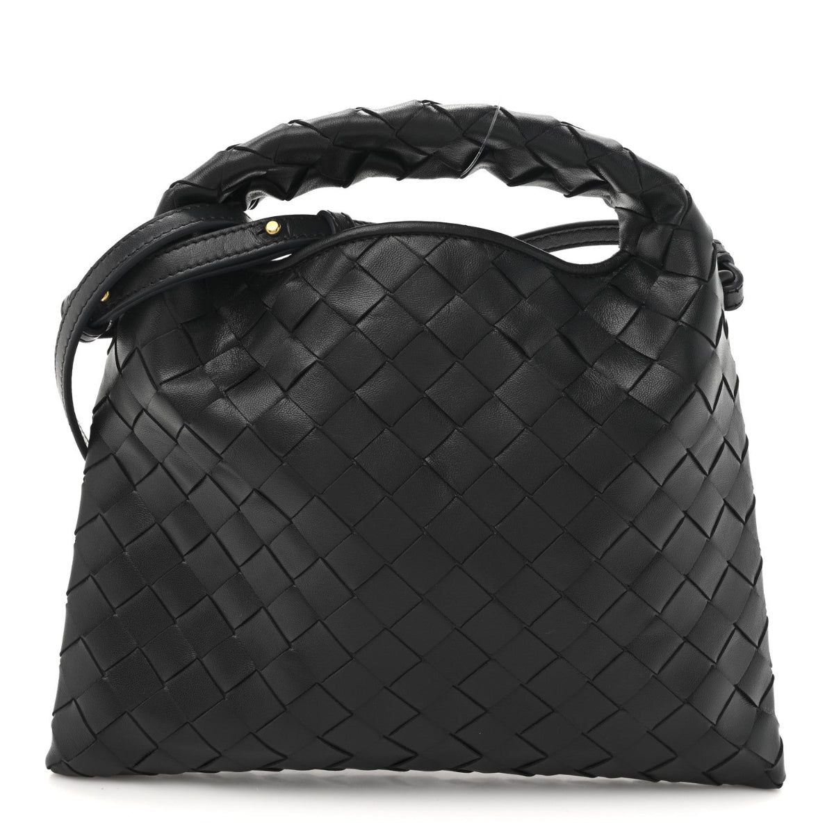 Calfskin Intrecciato Mini Hop Black
