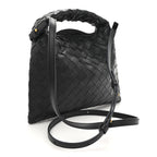 Calfskin Intrecciato Mini Hop Black