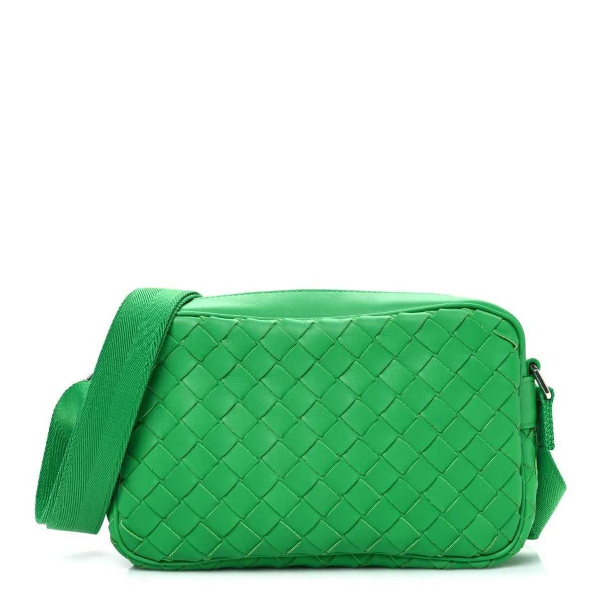 Calfskin Intrecciato Small Camera Bag Parakeet