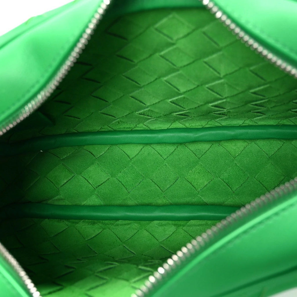 Calfskin Intrecciato Small Camera Bag Parakeet