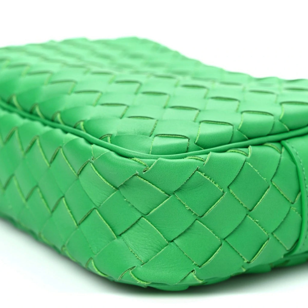 Calfskin Intrecciato Small Camera Bag Parakeet