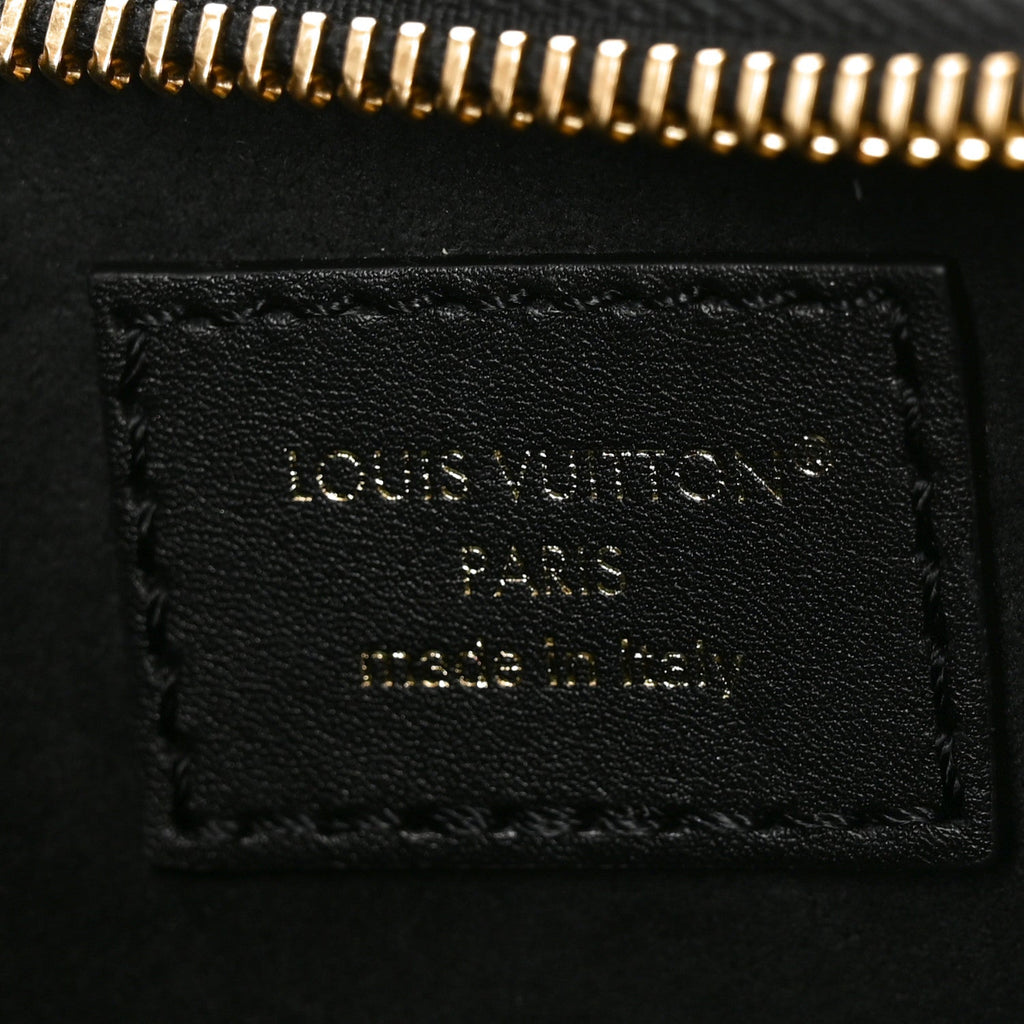 Calfskin LV Bloom Pochette Black