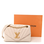 Calfskin LV New Wave Chain Bag GM Ivory