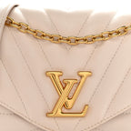 Calfskin LV New Wave Chain Bag GM Ivory