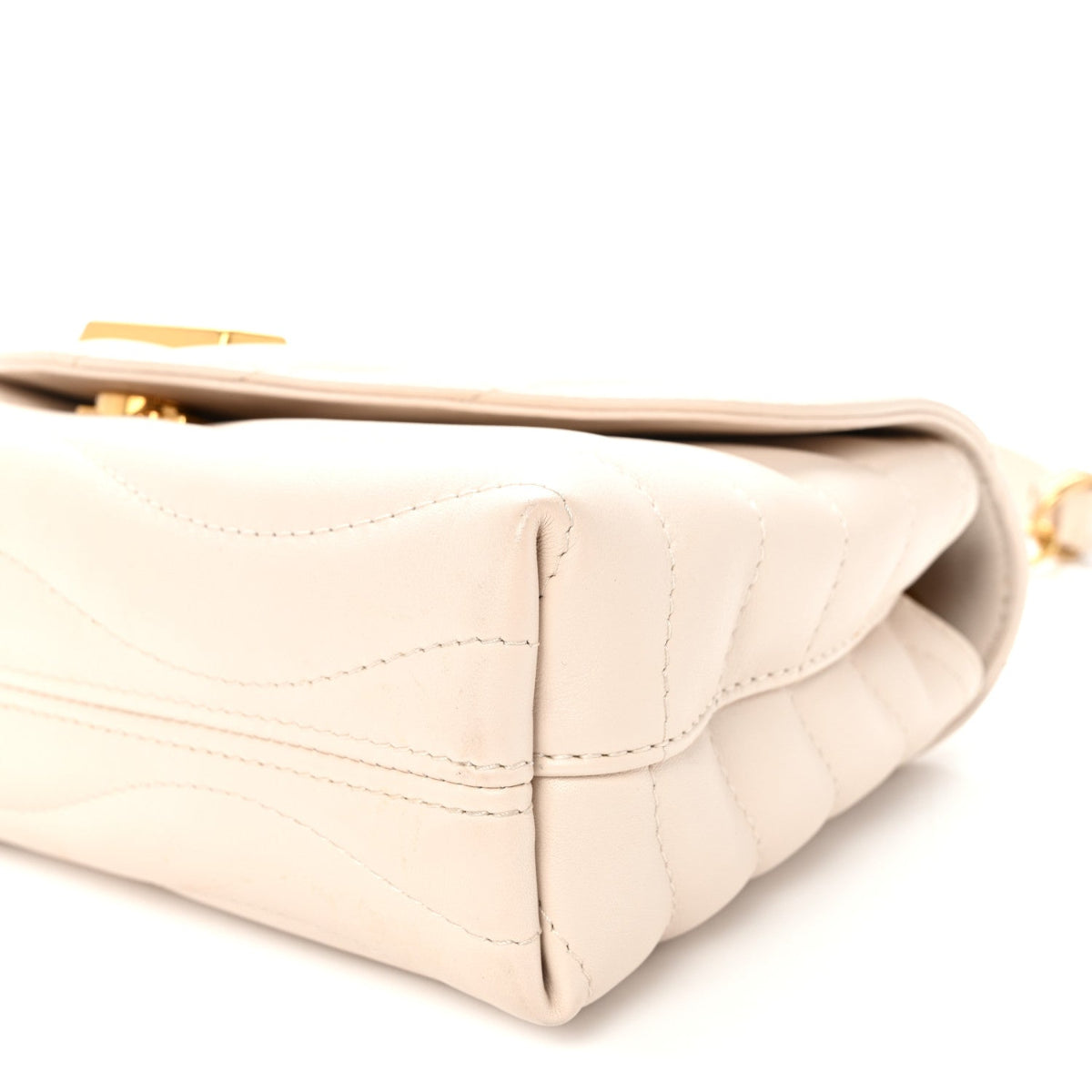 Calfskin LV New Wave Chain Bag GM Ivory
