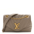 Calfskin LV New Wave Chain Bag Taupe