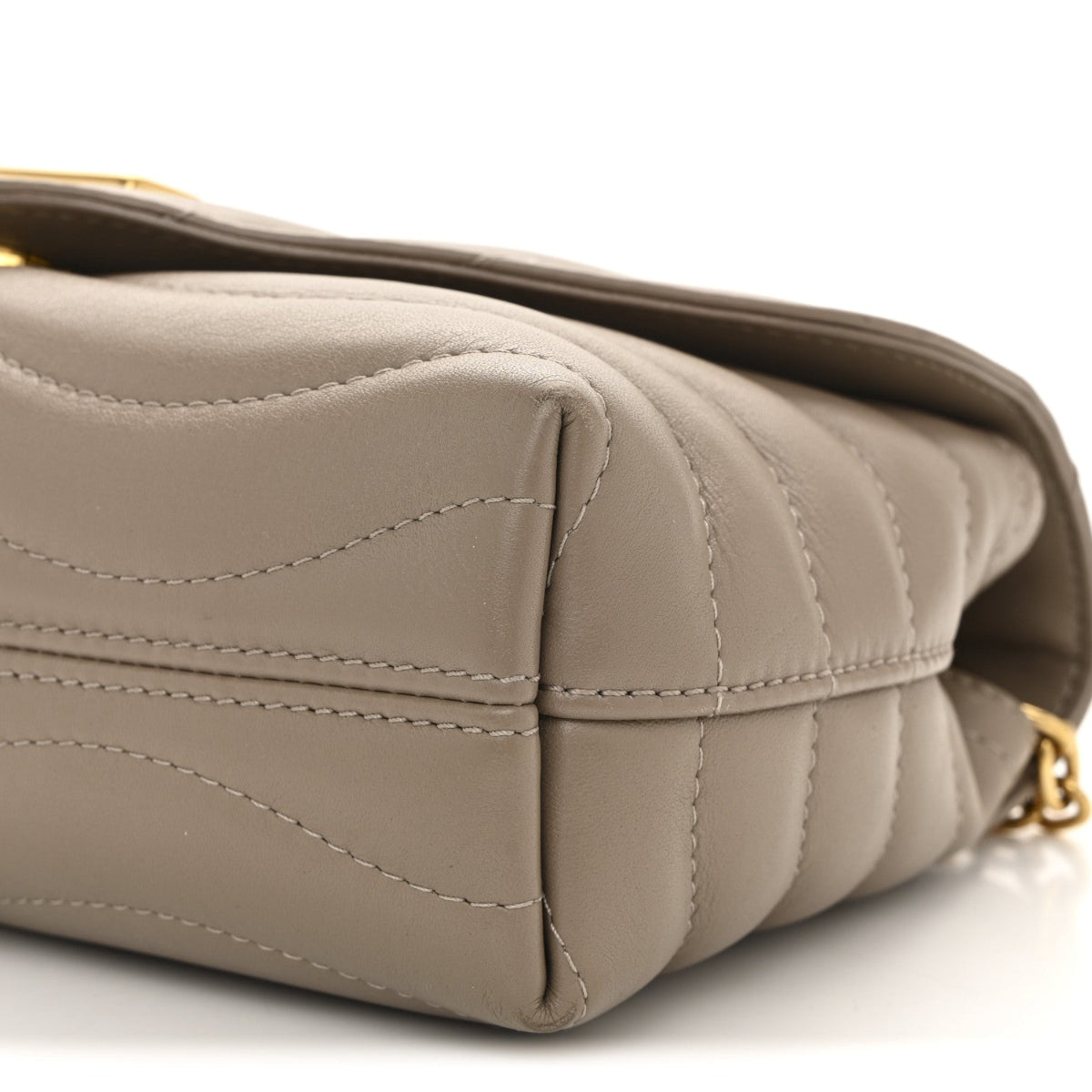 Calfskin LV New Wave Chain Bag Taupe
