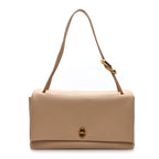 Calfskin Large Dual Shoulder Bag Camel