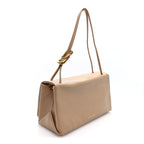 Calfskin Large Dual Shoulder Bag Camel